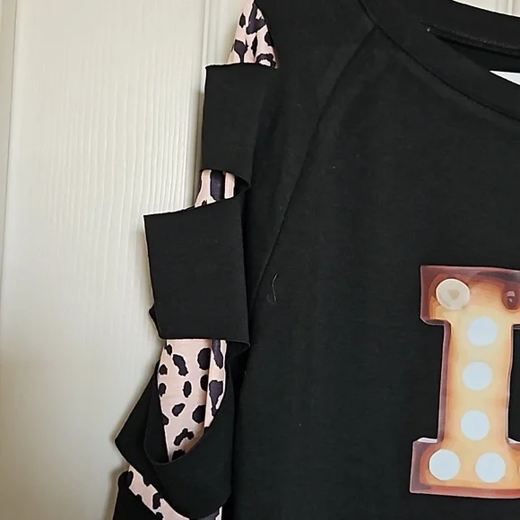 Animal Print Long Sleeve Sweatshirt Size Large - Picture 4 of 12